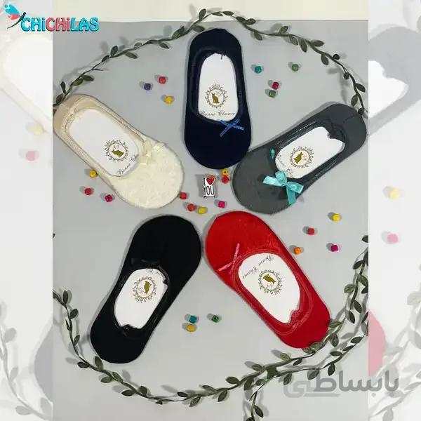 جوراب دخترانه فانتزی طرح پاپیون (پکیج)