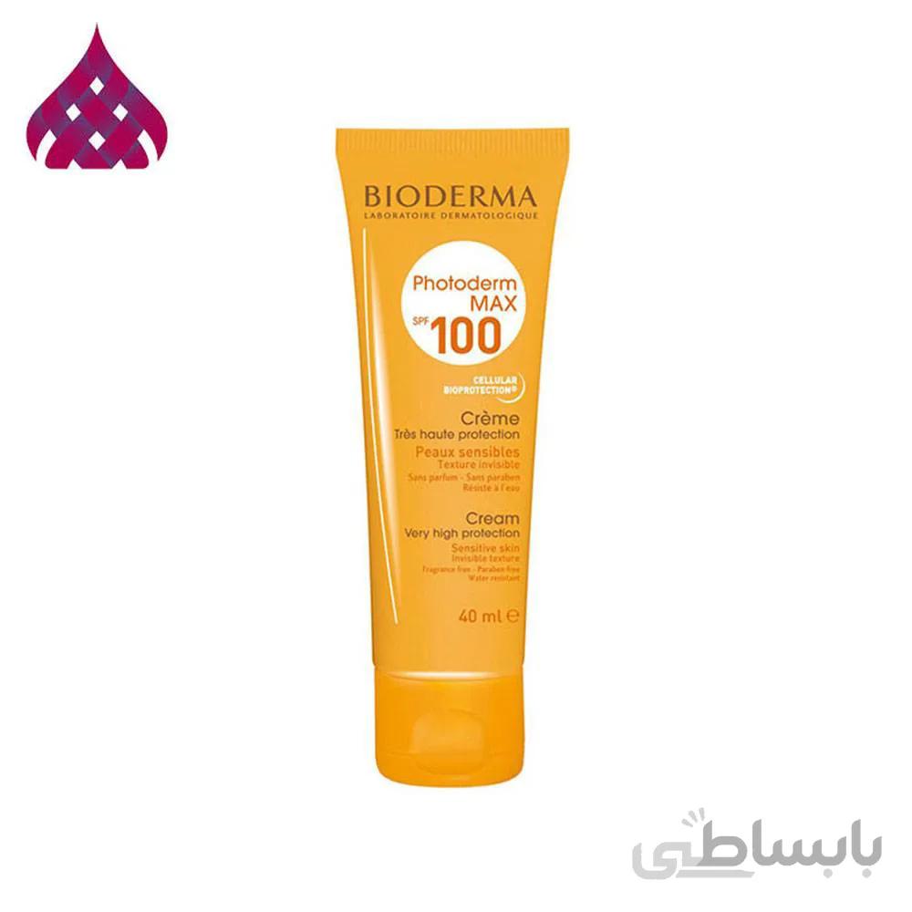 کرم ضد آفتاب بايودرما 100 SPF پوست حساس