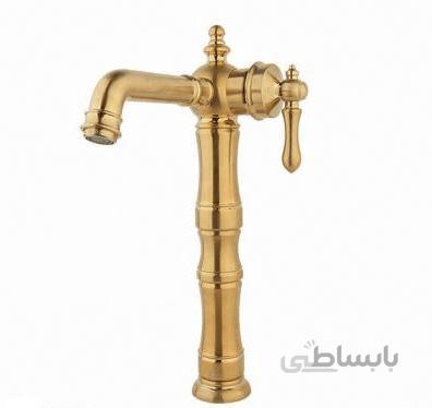 شیرروشویی کیان مدل ساوانا طلایی مات پایه بلند