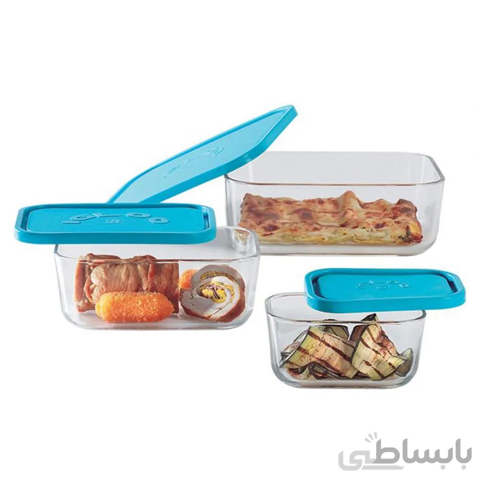 ظرف نگهدارنده مستطیل ایگلو (IGLOO) 3 تکه Borgonovo