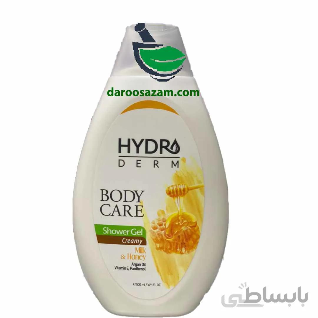 شامپو بدن کرمی هیدرودرم با رایحه شیر و عسل Hydroderm Body Care Milk x Honey