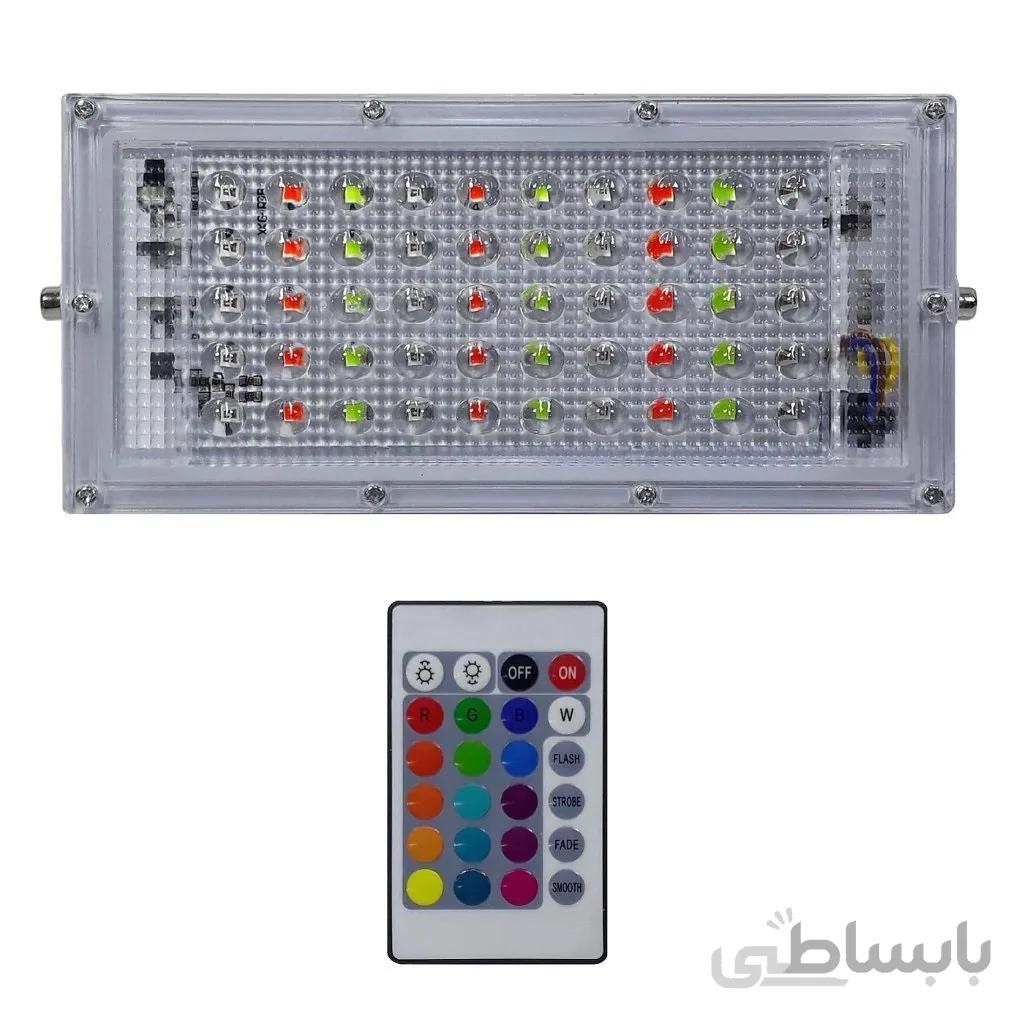 پروژکتور 50 وات RGB KIANOOR رقص نور هفت رنگ ریموت دار