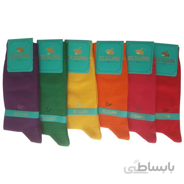 جوراب ساده مردانه ساق دار در 6 رنگ شاد و زیبا کد ph190