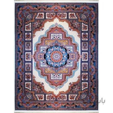 فرش ماشینی کاشان طرح حوض نقره کرم