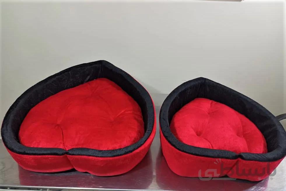 جای خواب (لانه) قلبی سگ و گربه یونیک پت unique pet(سایز M)