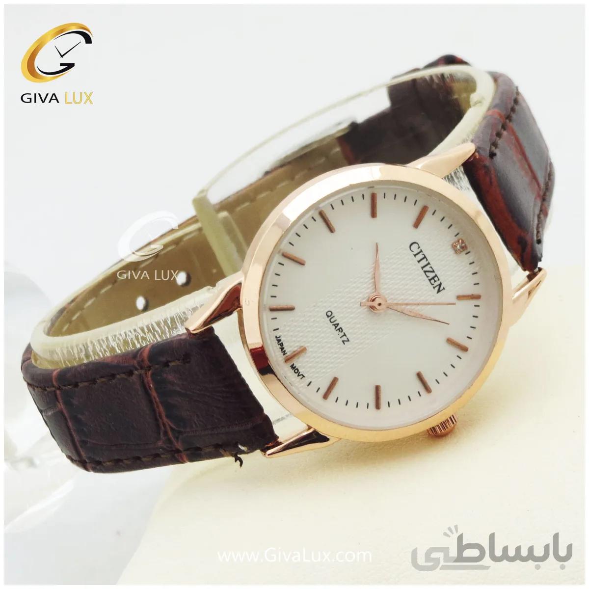 ساعت مچی زنانه بند چرمی سیتیزن کد 980513