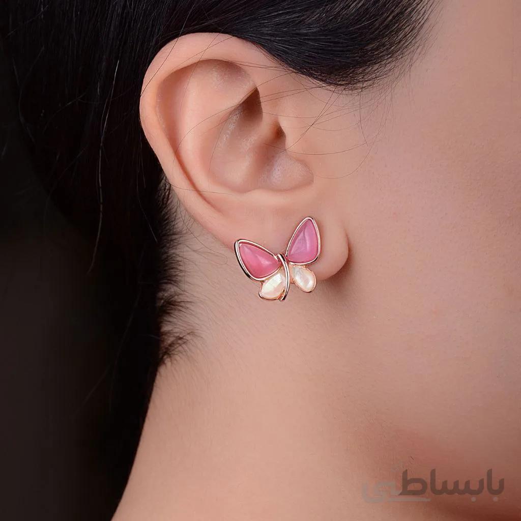 گوشواره زنانه طرح پروانه ضد حساسیت وینویز