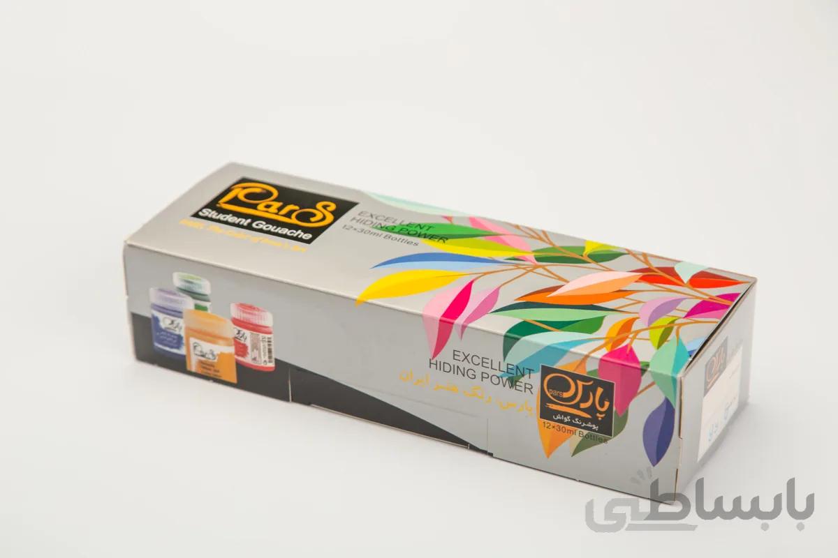 گواش 12رنگ جعبه ای پارس