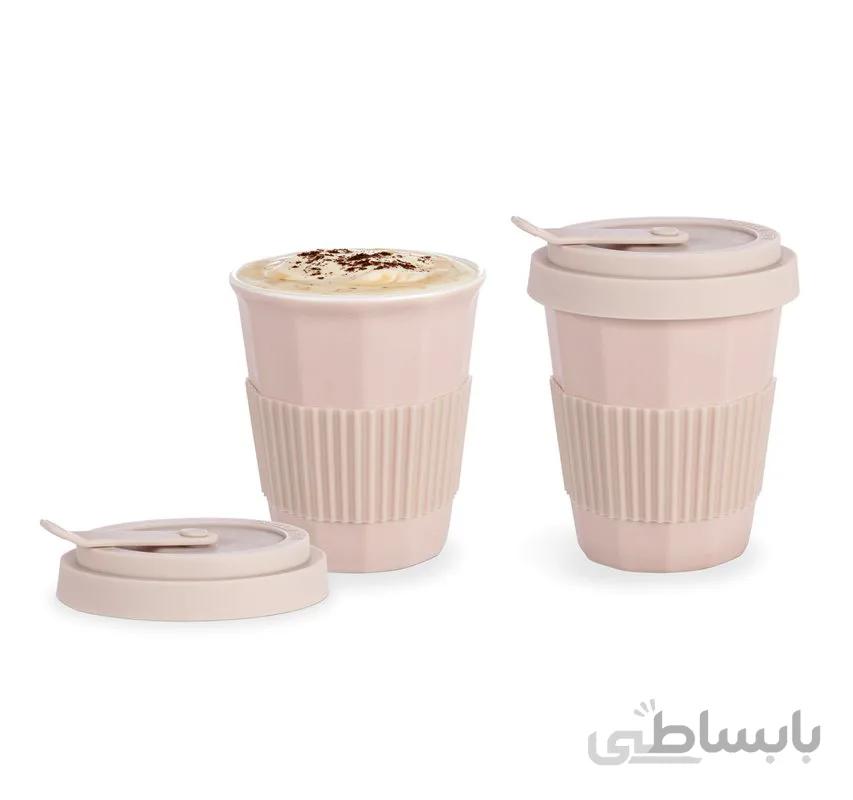 لیوان درب دار مدل Grand Kupa Bej مادام کوکو