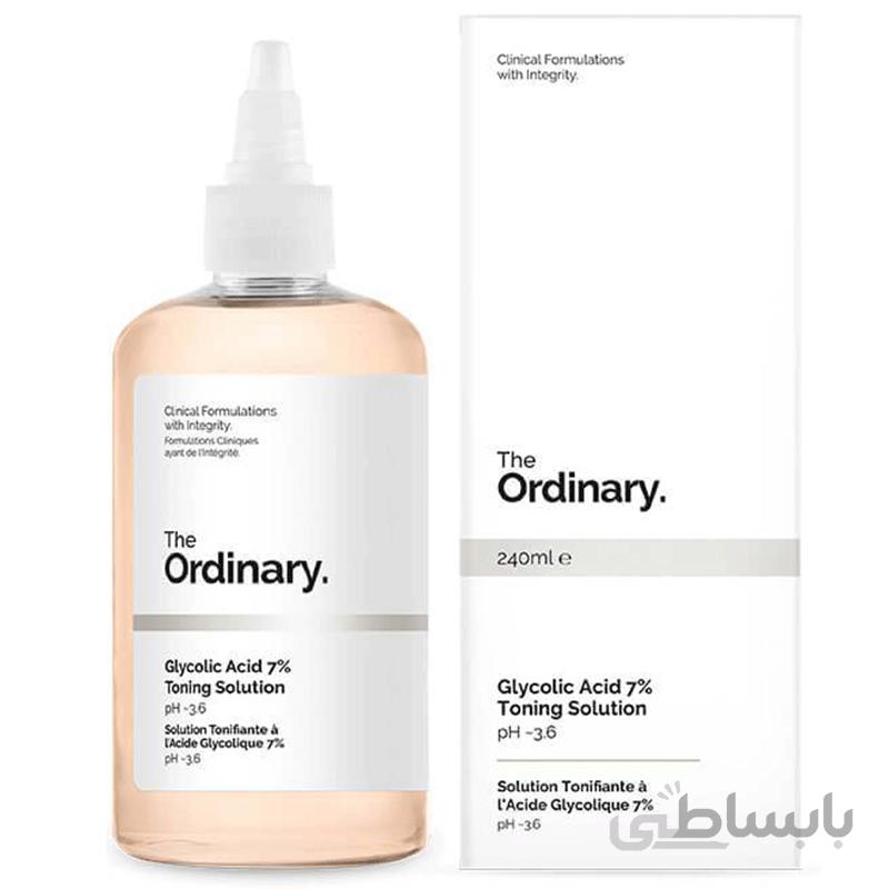 سرم روشن کننده و لایه بردار ملایم اوردینری۲۴۰ میل The Ordinary Glycolic Acid 7% Toning Solution 240ml