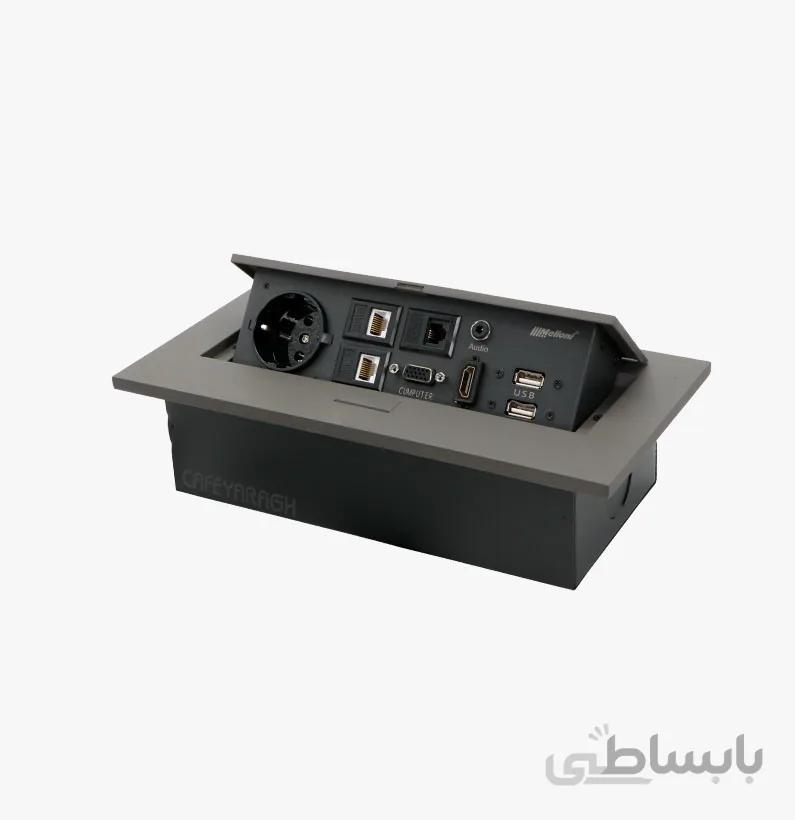 پریز توکار کابینت ملونی مدل ۱۰۰۲۴ دودی