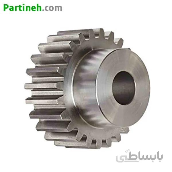 چرخ دنده (دنده مقابل) ساده نافی دار 26 دندانه مدول 1 برند OBC ا Module 1 Spur Pinion 26 teeth with hub