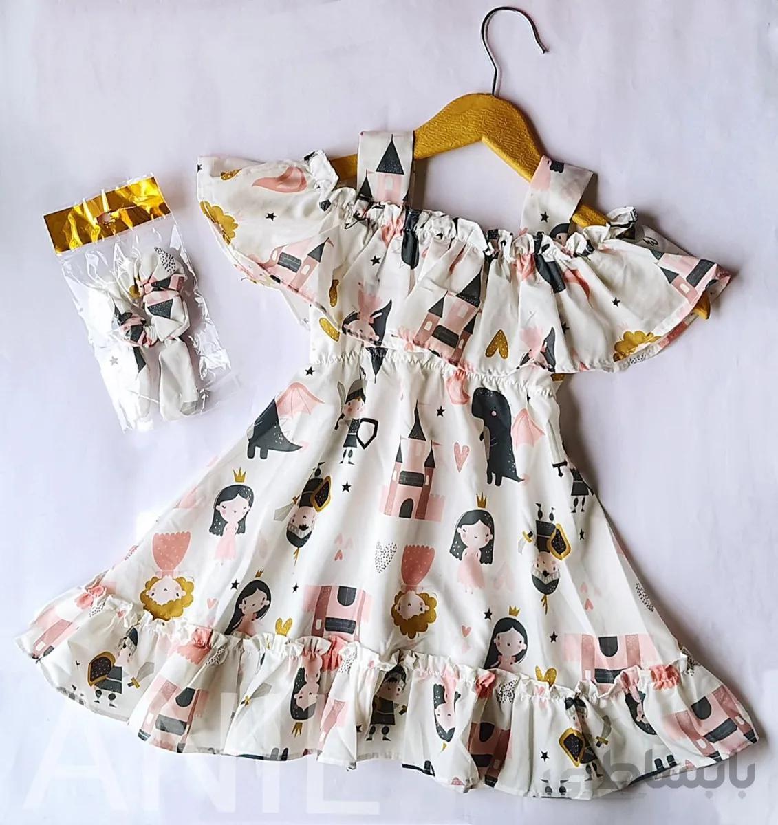 پیراهن کلاوش عروسکی با کش مو کد:3009