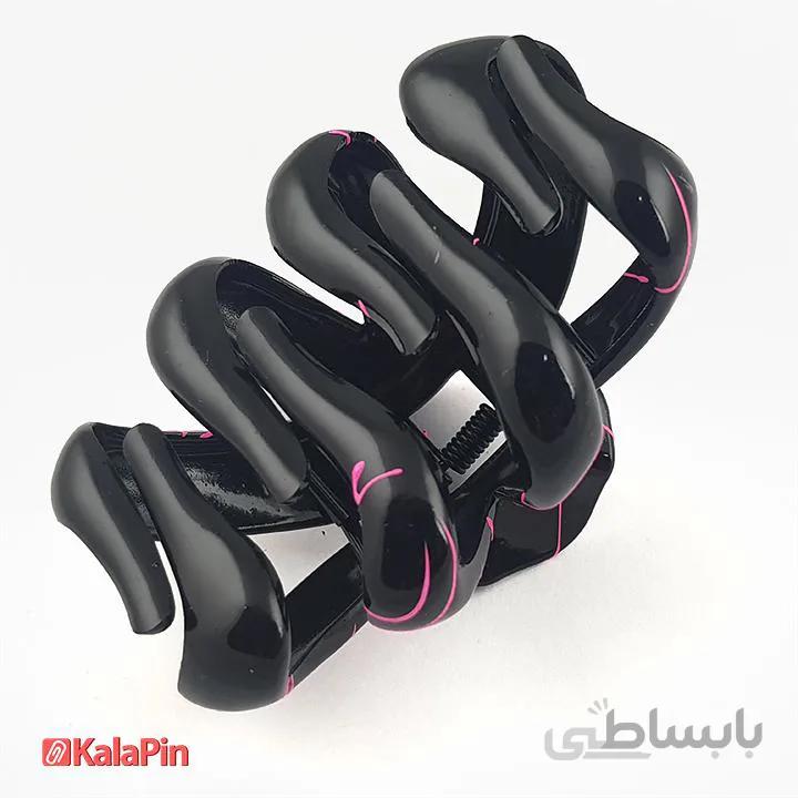پک 6 تایی کلیپس گوجه ای مشکی رگه ای