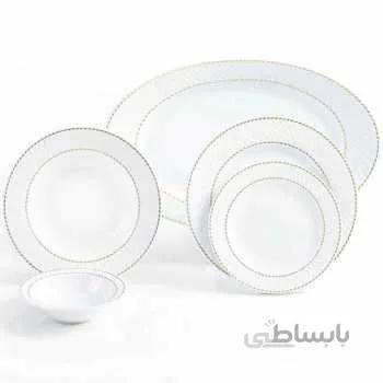 سرویس غذاخوری 28 پارچه چینی زرین ایران سری رادیانس مدل Milano درجه عالی ا Zarin Iran Radianc Milano Dinnerware Set 28 Pcs Top Grade