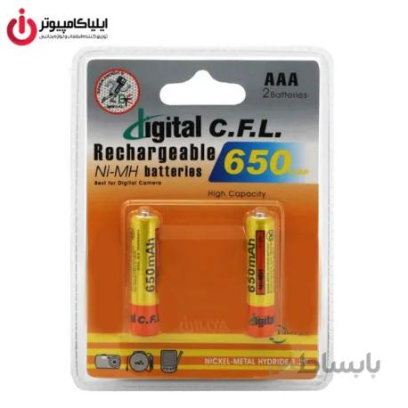 باتری نیمه قلمی Alkalain برند Digital C.F.L با ظرفیت 650mAh