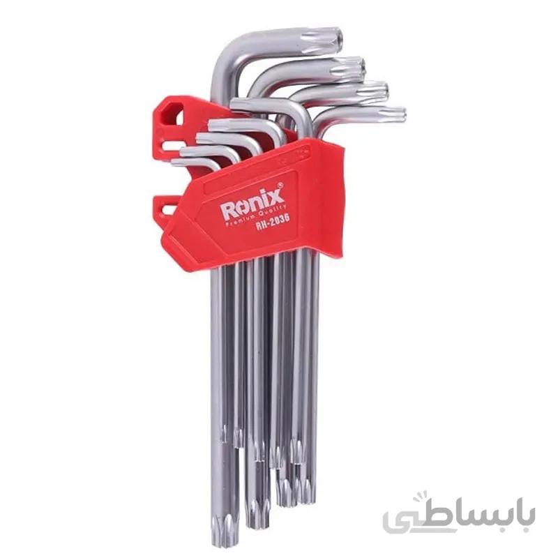 ست آچار آلن ستاره ای ۹ عددی رونیکس Ronix RH-2036