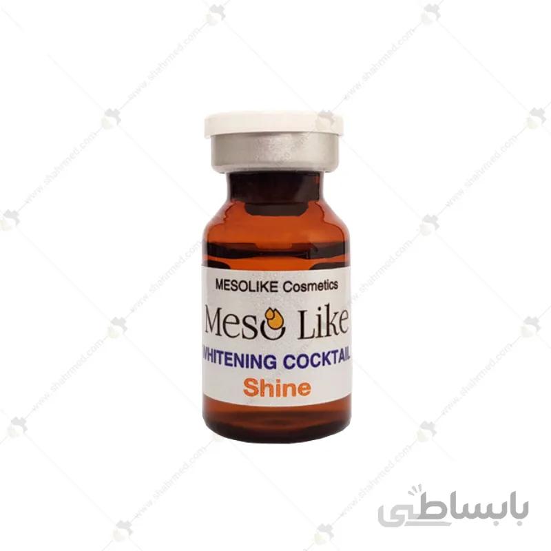 کوکتل مزوتراپی 10 سی سی اسپانیایی مزولایک مدل شاین وایتنینگ Mesotherapy cocktail Mesolike Shine Whitening 10cc