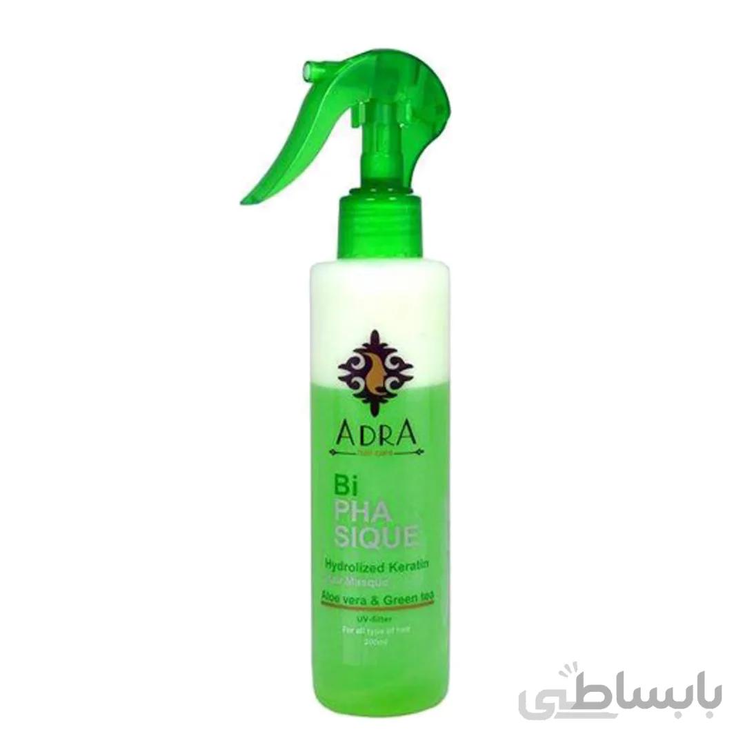 ماسک موی کراتینه دوفاز چای سبز و آلوئه‌ورا آدرا ا double-phase keratin spray ADRA