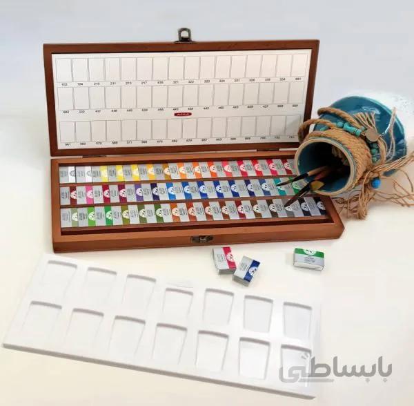 آبرنگ 48 رنگ جعبه چوبی افرا