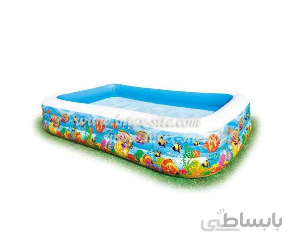 استخر بادی خانوادگی مستطیل آکواریومی