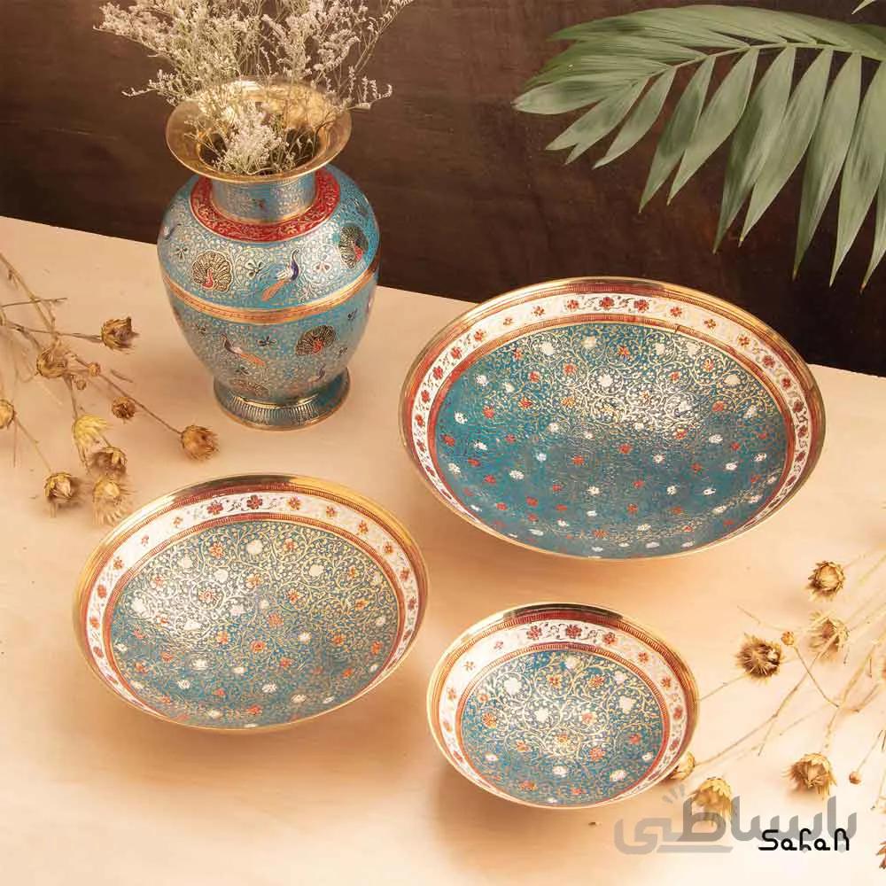 ست پذیرایی برنجی میناکاری کد 126