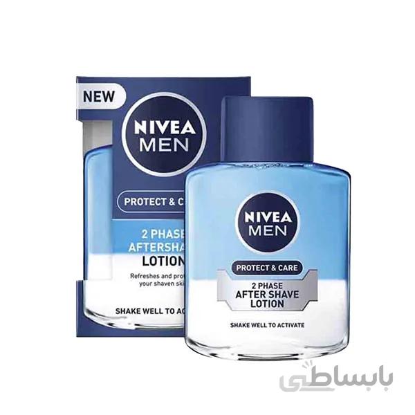 افتر شیو نیوا 2in1 protect and care حجم 100 میلی لیتر