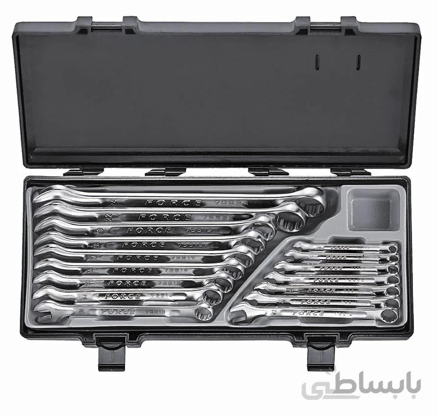 جعبه آچار یکسر تخت یکسر رینگ 16 عددی فورس – FORCE مدل 5161