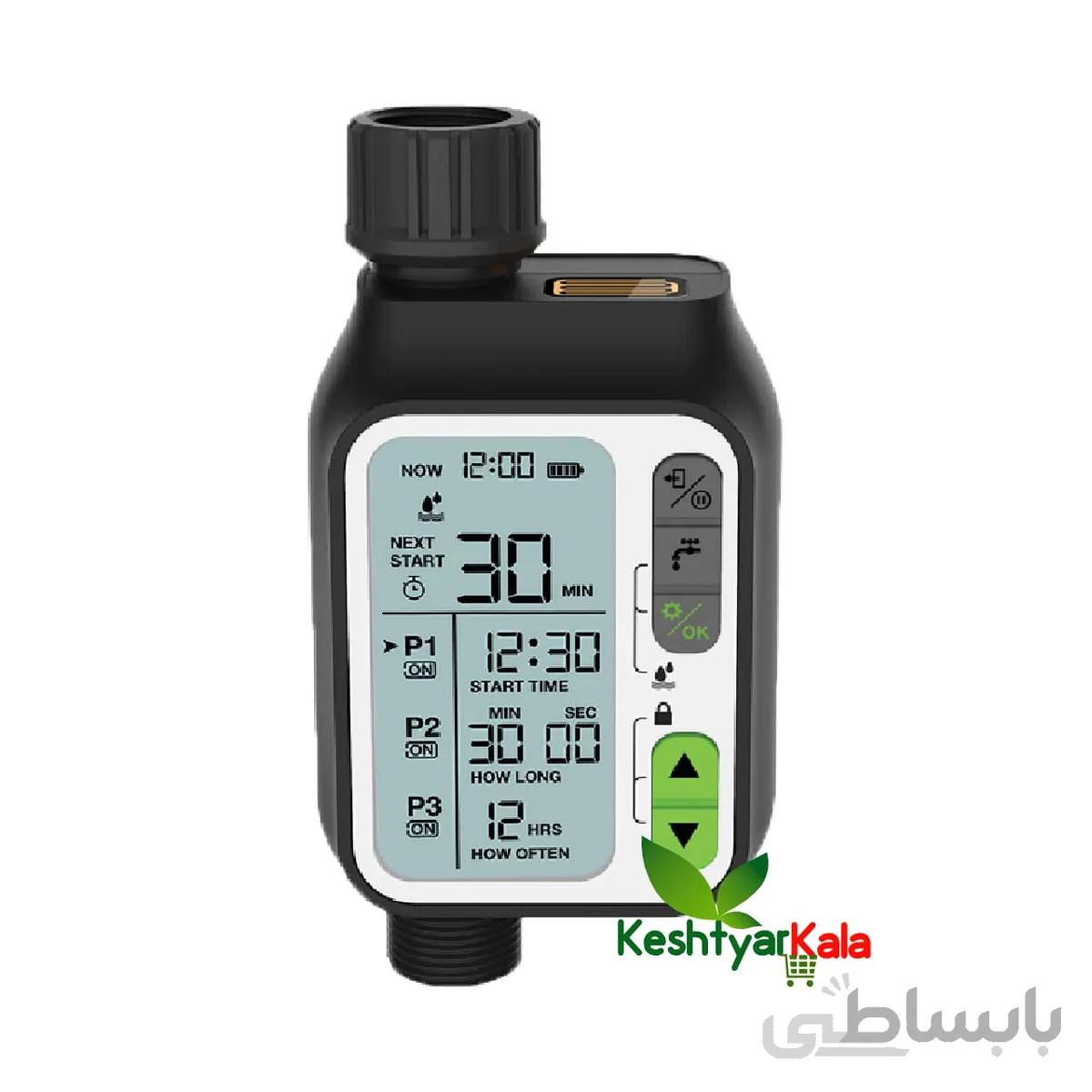 تایمر آبیاری مدل HCT - کِشتیارکالا تایمر آبیاری مدل HCT دارای صفحه دیجیتالی 3 اینچی