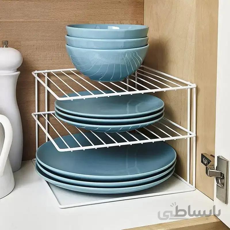 راف کنج کابینت 3 طبقه فلزی