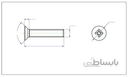 پیچ سر تخت M2 x 8