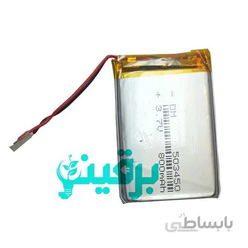 باتری لیتیوم پلیمر 3.7 ولت 800 میلی آمپر