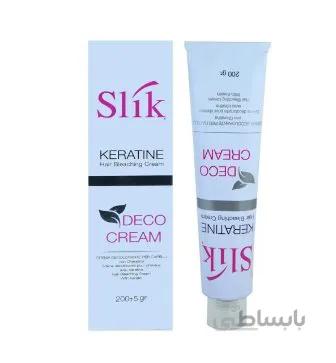 کرم بی رنگ کننده مو سلیک مدل Keratin حجم 200 میلی لیتر