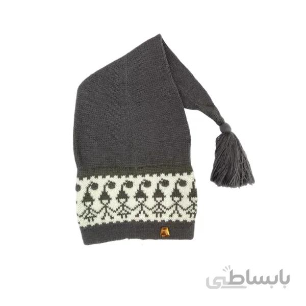 کلاه بافتنی کودک تارتن ژاکارد طرح عروسکی کد tr12