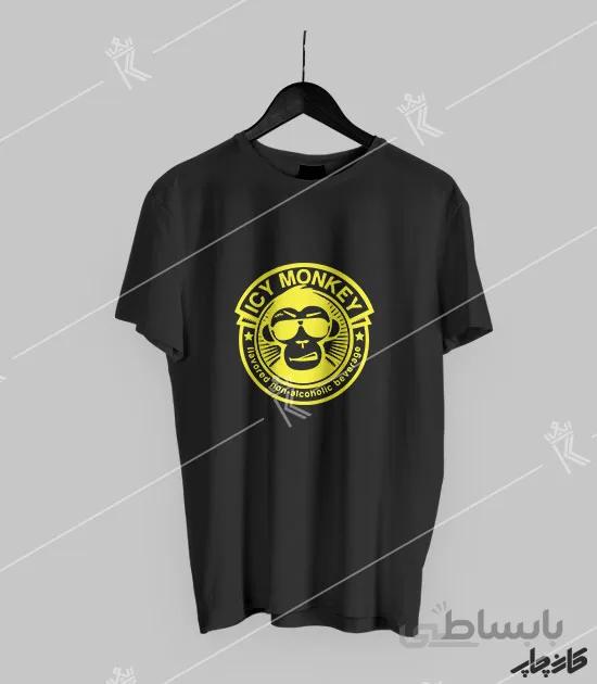 تیشرت مشکی میمون یخی ICY MONKEY