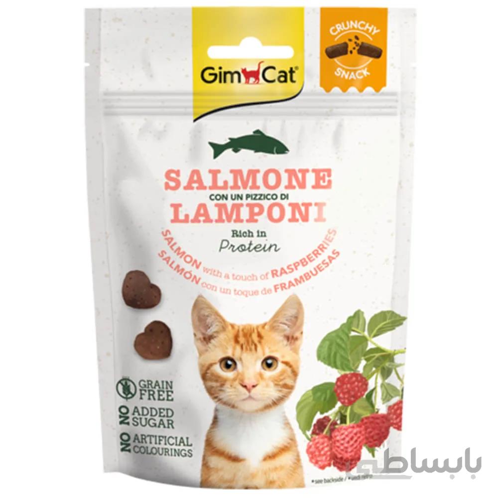 تشویقی گربه جیم کت مدل Salmon with Raspberries طعم سالمون و رزبری وزن 50 گرم