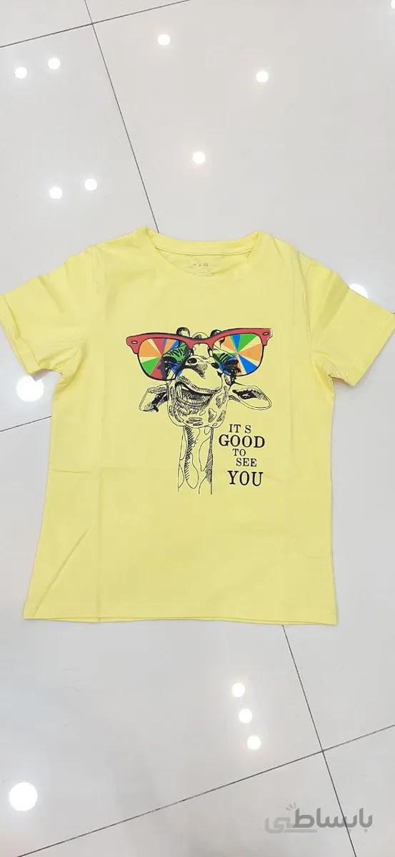 تیشرت زنانه طرح زرافه برندH and M مشکی / m ا T.shirt