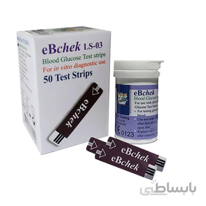نوار تست قند خون LS-03 ای بی چک بسته 50 عددی