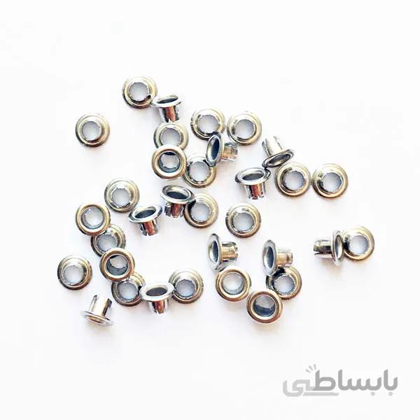 پرچ فلزی نقره ای بسته 50 عددی