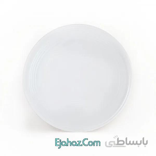 دیس پیتزا پایه دار ظروف سرو و پذیرایی دیس پیتزا پایه دار سفید تکی درجه: عالی
