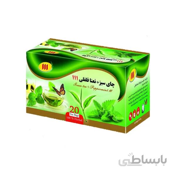 دمنوش چای سبز نعنا فلفلی 111