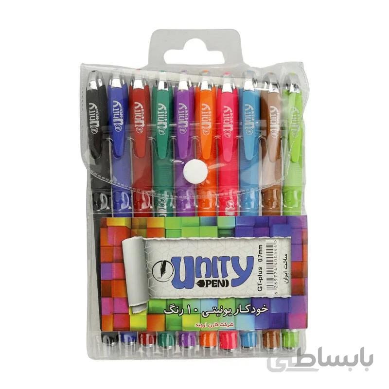 خودکار یونیتی رنگی Unity GT-Plus 0.7mm بسته ۱۰ عددی ا Unity GT-Plus 0.7mm Pen Pack Of 10