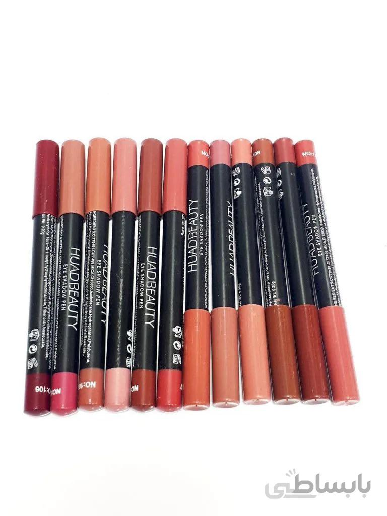 پک 12 عددی رژ لب مدادی هدی بیوتی HUDA BEAUTY