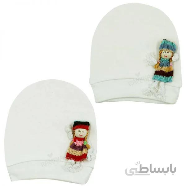 کلاه نوزادی عروسکی نخی Bebbee