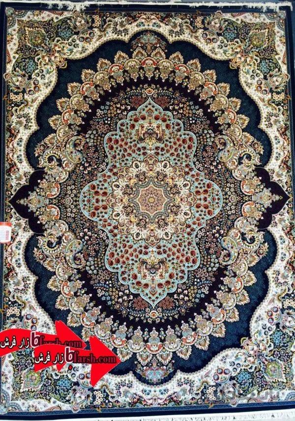 فرش 700 شانه 10 رنگ ارکیده سرمه ای