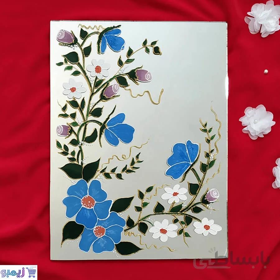 آینه دیواری طرح گل