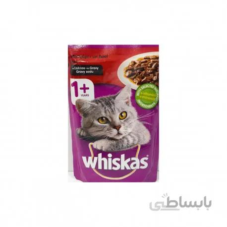 پوچ مخصوص گربه بالغ با طعم بیف ویسکاس