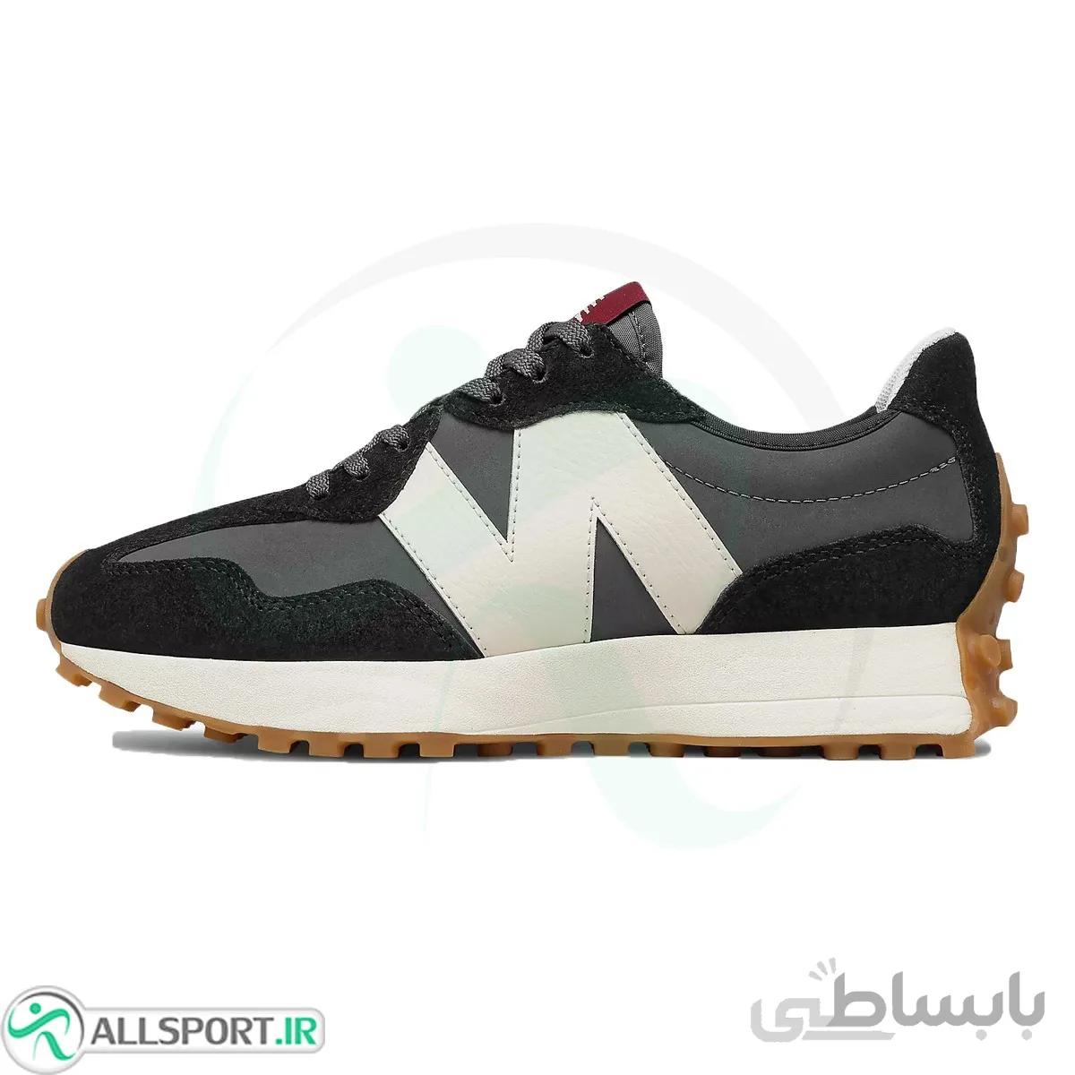 کتانی رانینگ نیوبالانس طرح اصلی New Balance 327 Black Grey White