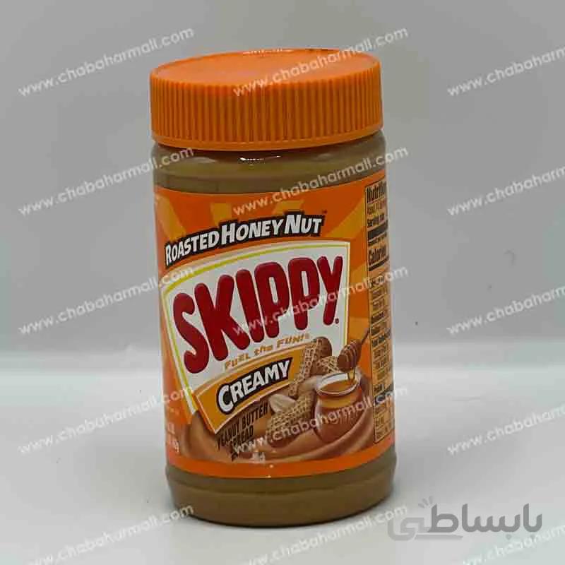 کره بادام زمینی skippy مدل creamy تفت داده شده با عسل