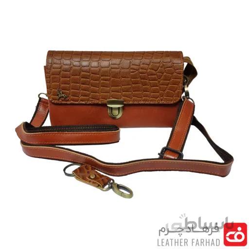 کیف دستی دوشی اسپرت چرم طبیعی گاوی